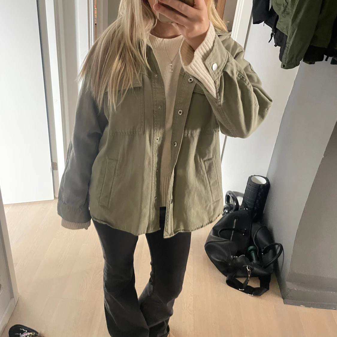 Grön skjortjacka från zara - 93