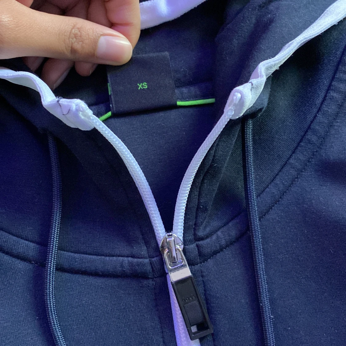 Hugo Boss zip-up hoodie “Dark Blue” - 38