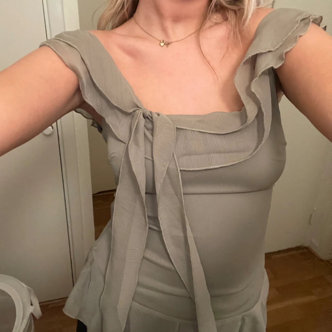 Grön topp storlek S motel rocks