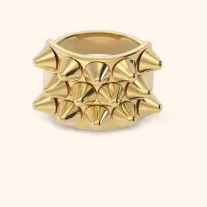 Sjukt snygg ring ifrån Edblad som heter ”Peak ring gold”, nypris är 399!! Ringen är i storlek M vilket motsvarar 17,5mm, ringen är lite sliten där bak men inget som man tänker på då det e på undersidan!!