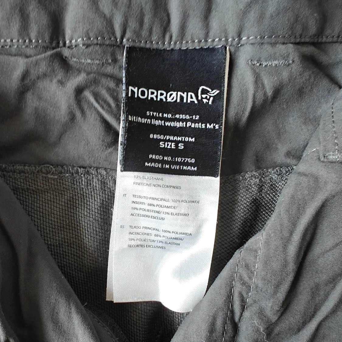 Norröna Bitihorn Friluftsbyxor Grå S - 91