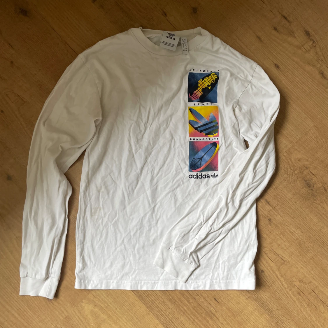 Vit långärmad tröja från Adidas