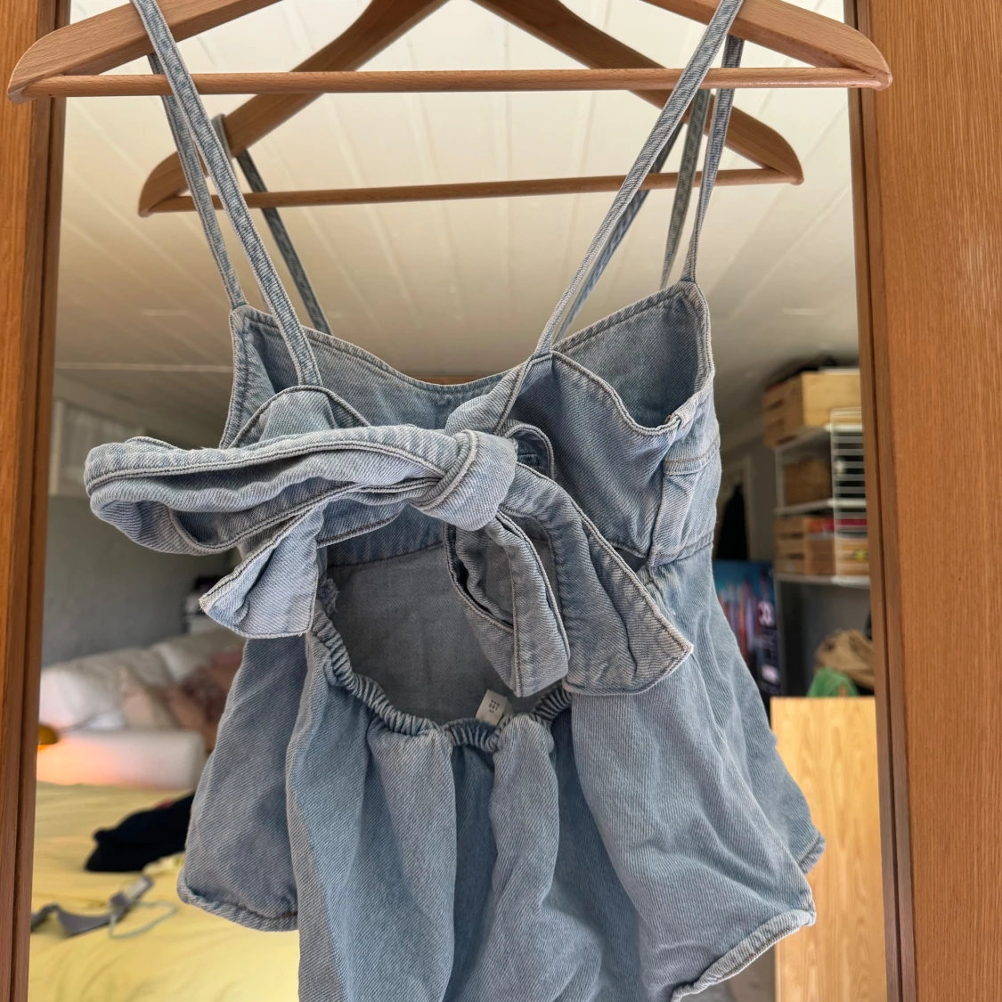 Ljusblå jeanslinnetopp - 91