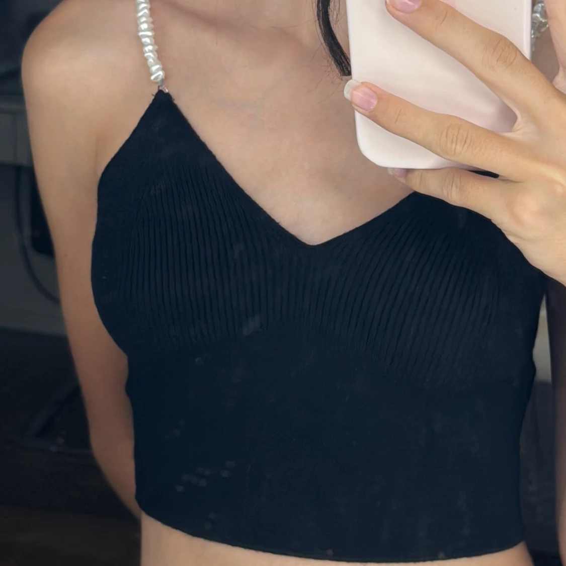 Svart kort topp - 91