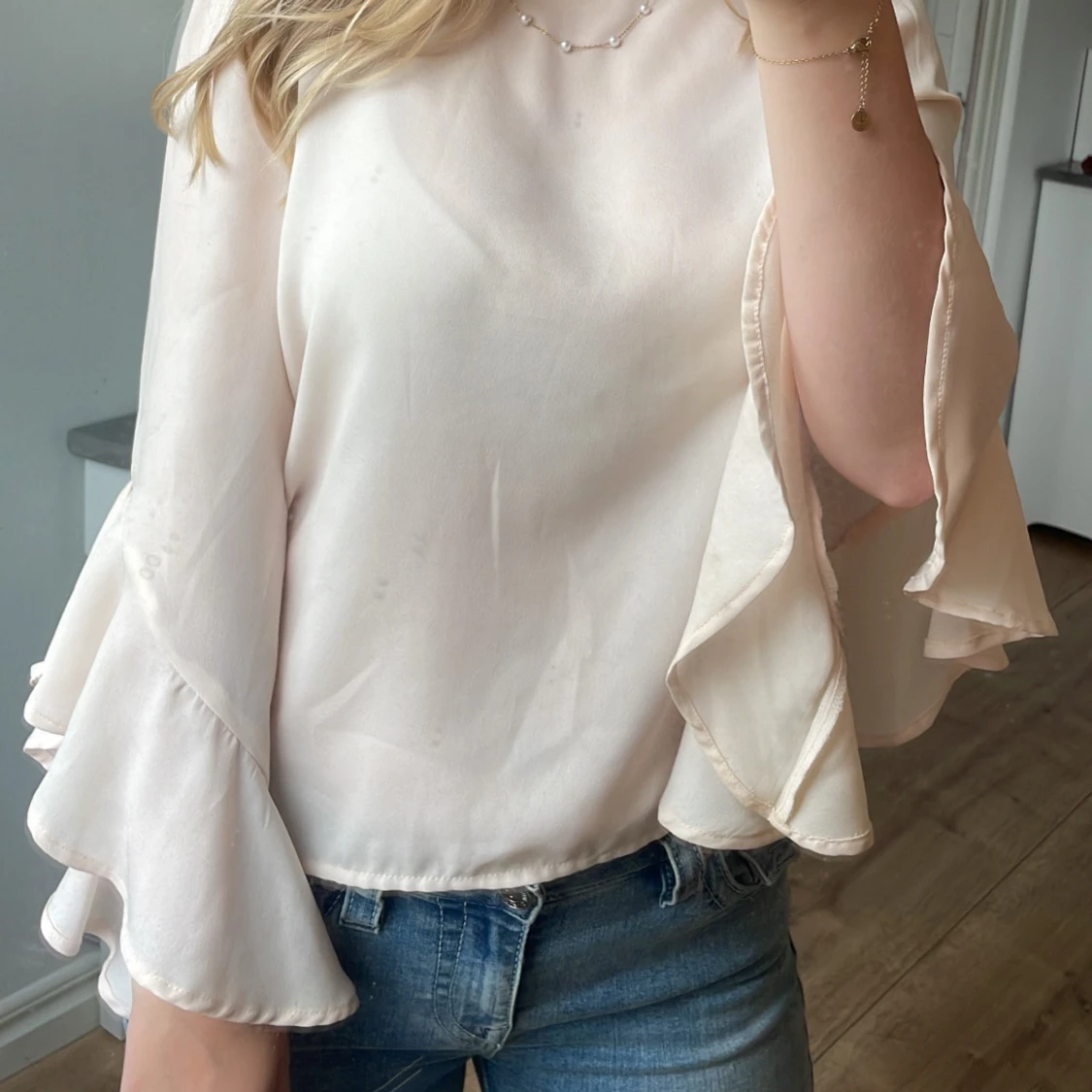 Rosa/beige blus - 91