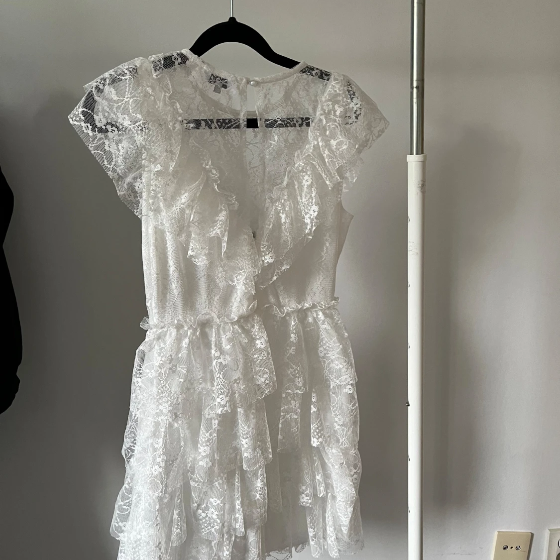 Vit kort klänning - 91