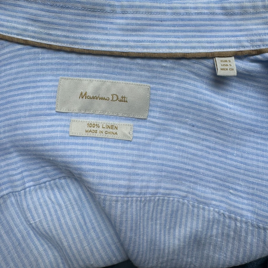 Ljusblå linneskjorta - 91