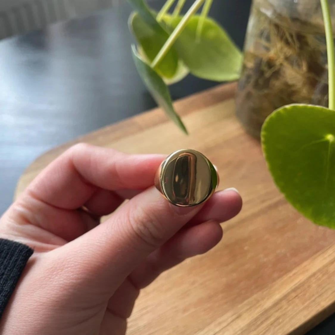 Guldpläterad klackring 14k - 90