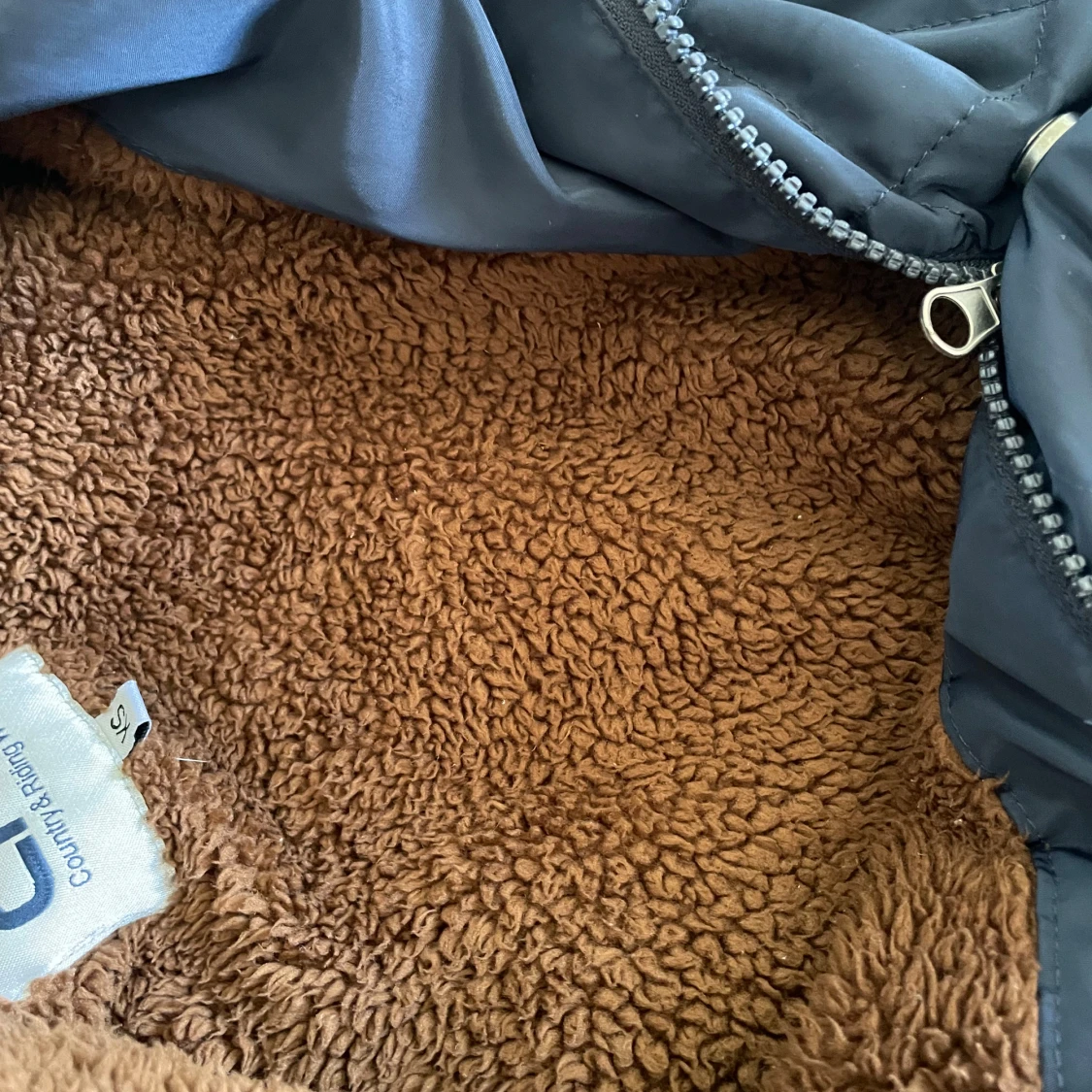 Blå lång vinterridjacka  - 93