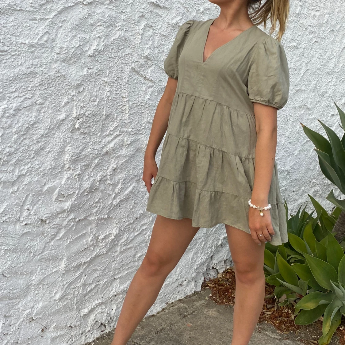 Grön Zara klänning