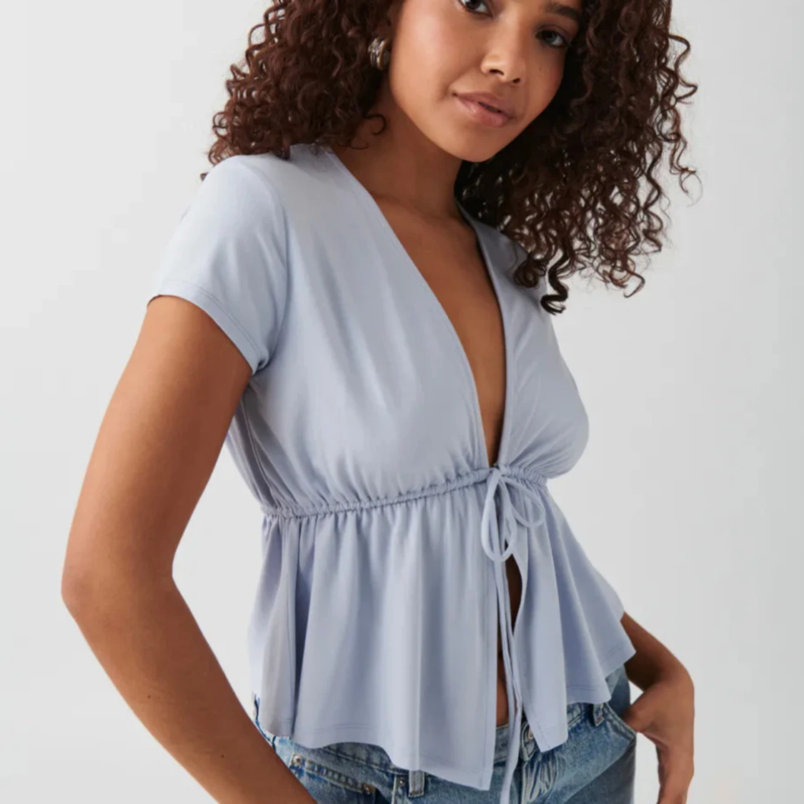 Tie top, Gina Tricot🩵 - 92