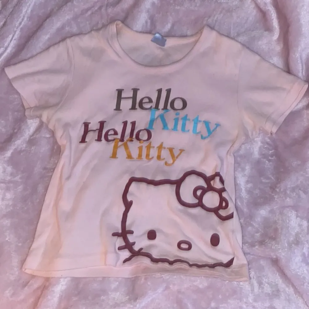 Hello kitty T-shirt med inga defekter🖤 Använd gärna köp nu. T-shirts.