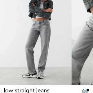 Low straight jeans Gina  - Säljer mina lågmidjade jeans från Gina tricot i storlek 34🩷 Använd endast två gånger då de är för korta. Har sprättat upp de men inget som märks. Innerbenslängd: 80cm🤗