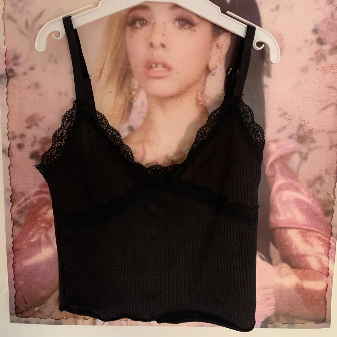 Svart crop top  - 91