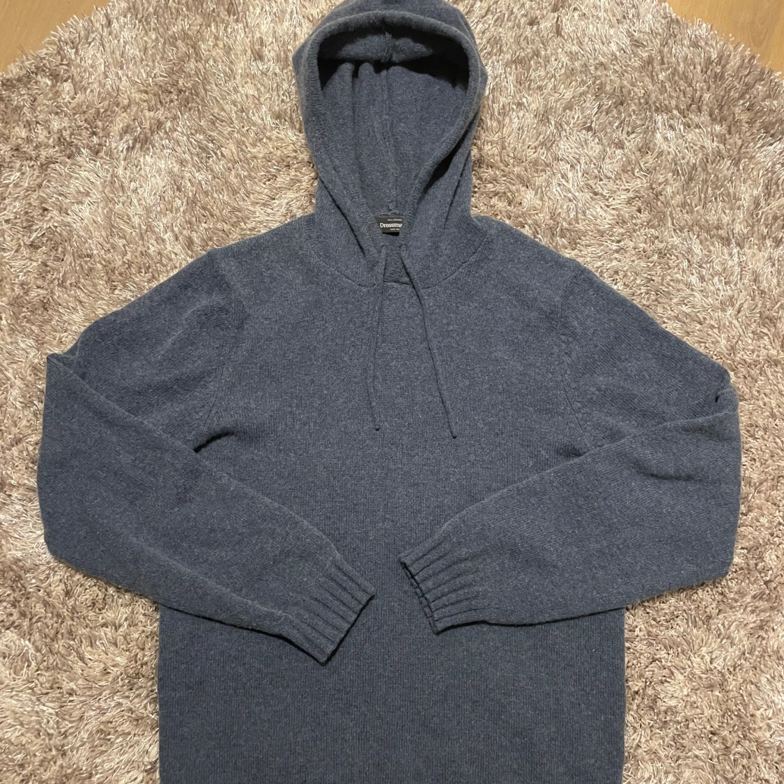 Stickad hoodie