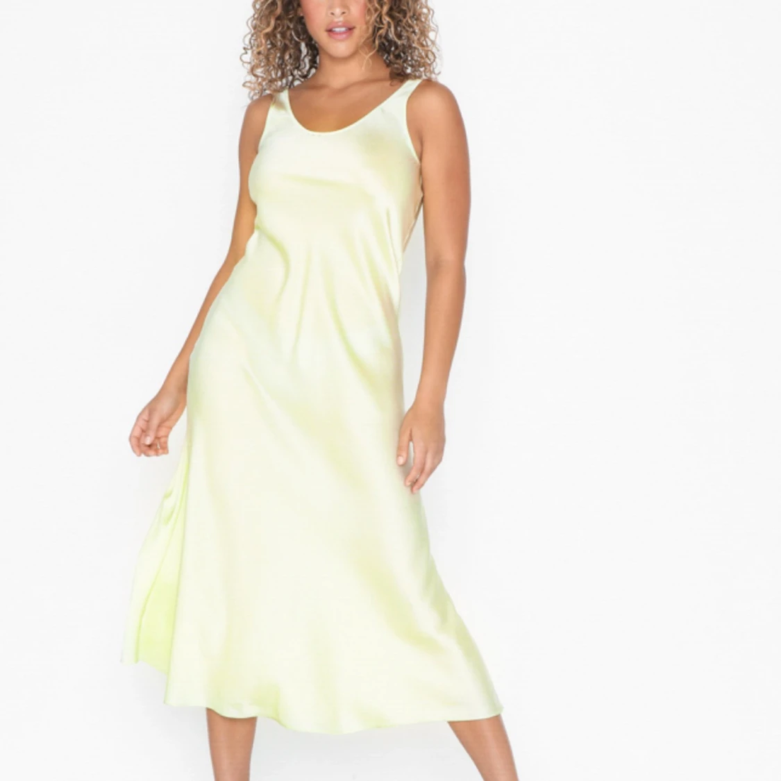 Long satin slip dress - 90