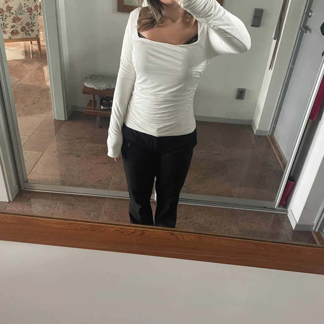 Vit super fin tröja från bikbok - 90