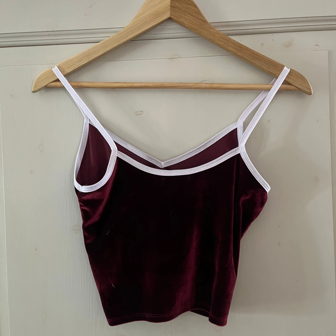 Röd sammet linne - 90