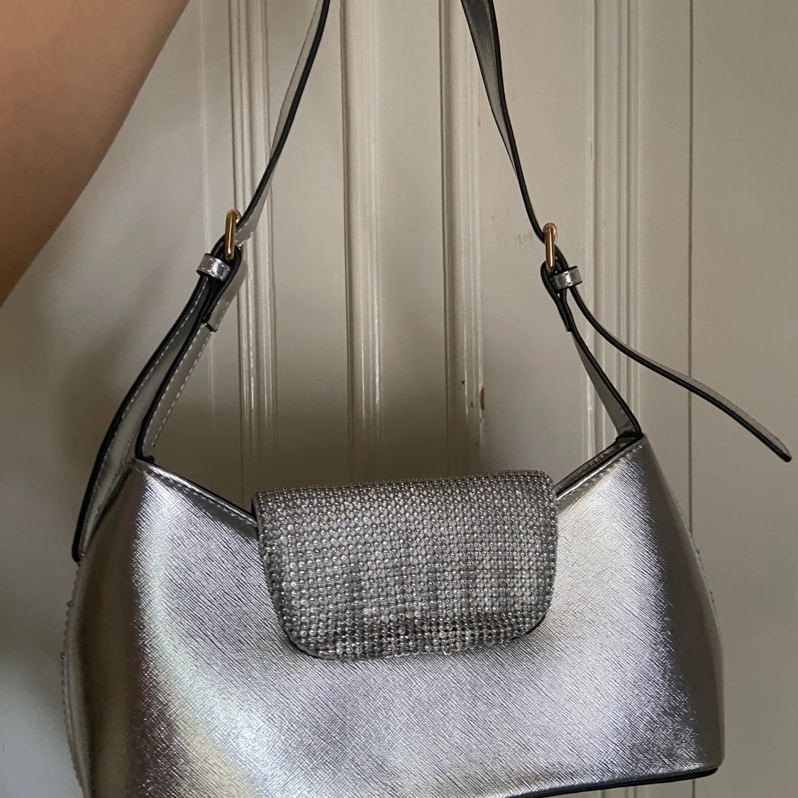 River Island silver glittrig guld väska  - 91