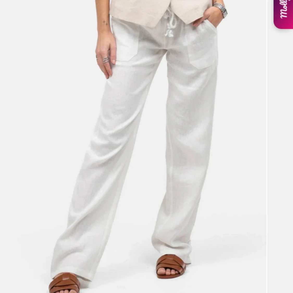 Lågmidjade Linnebyxor 