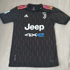 Juventus bortttöja - Juventus bortatröja med nummer 7 och Ronaldo på ryggen. Bra skick! För 170 kan du även få matchande shorts på köpet :)