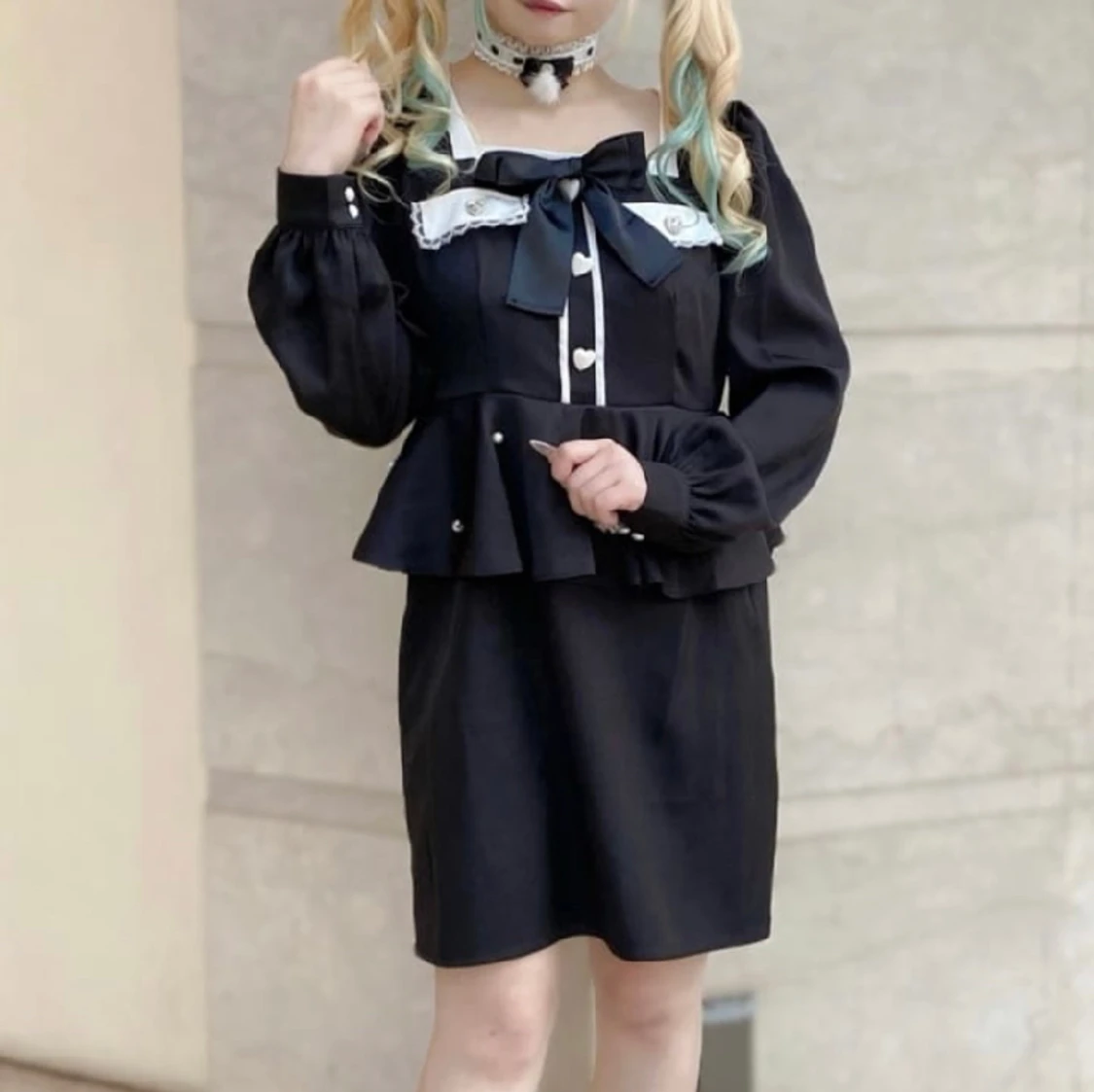 Ank Rouge klänning, romantisk klänning, balletcore klänning, Jirai klänning  - 91