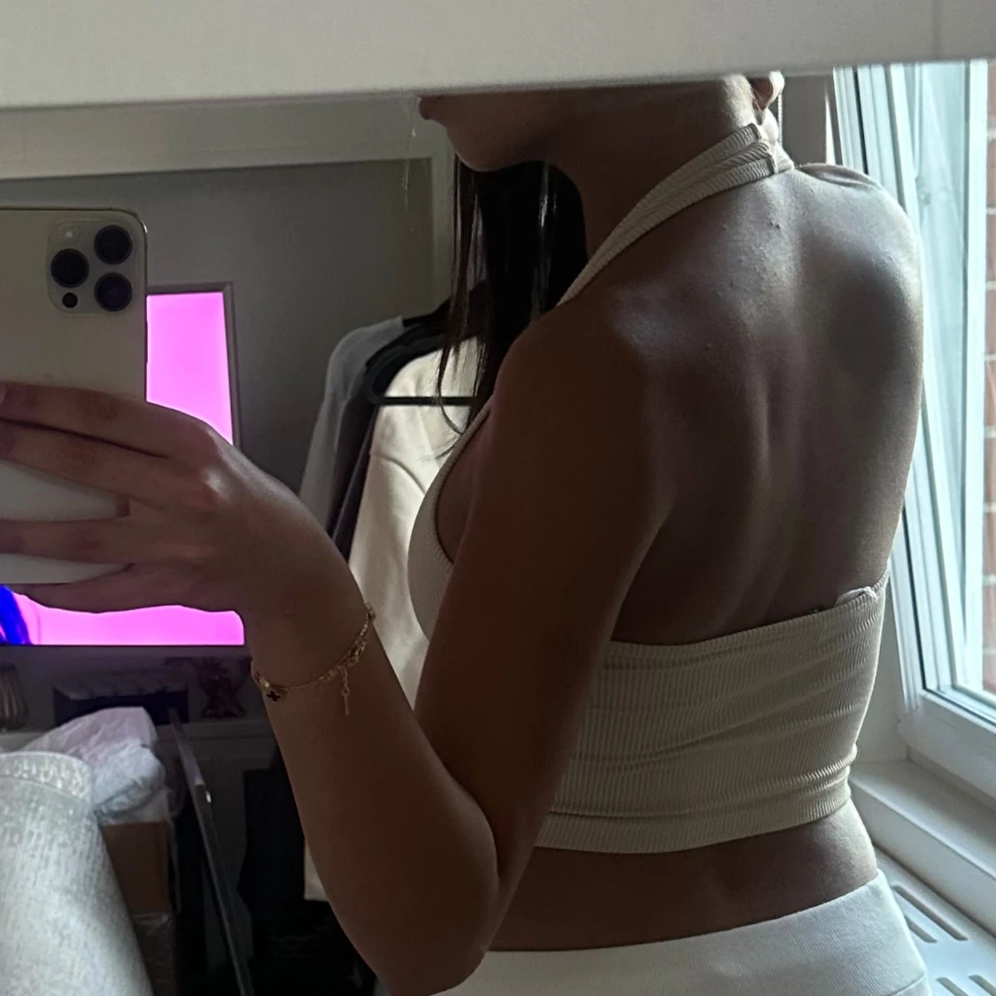 Beige krag topp - 90