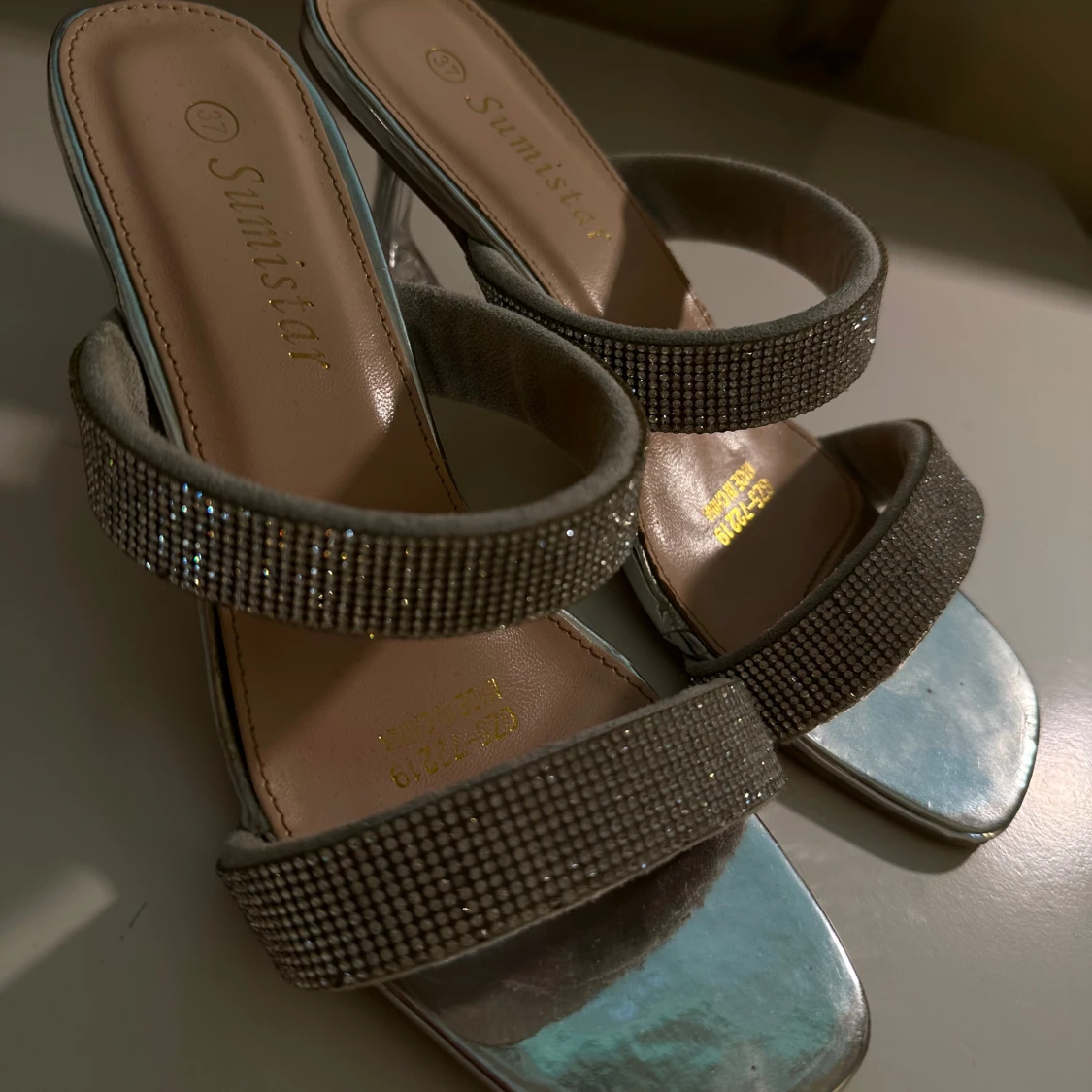 Silver diamant kitten heels - 91