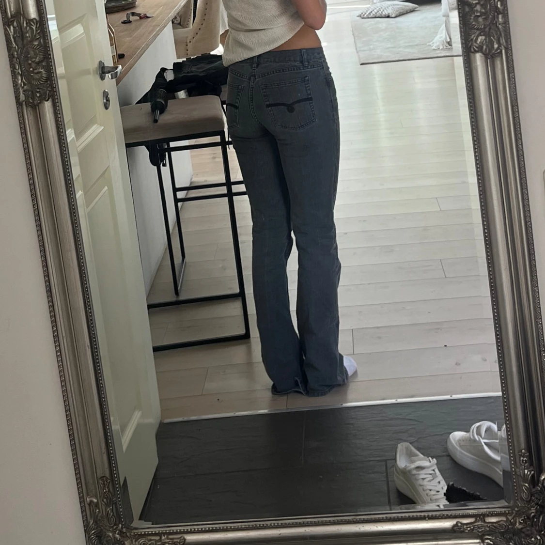 Lågmidjade bootcut jeans - 90
