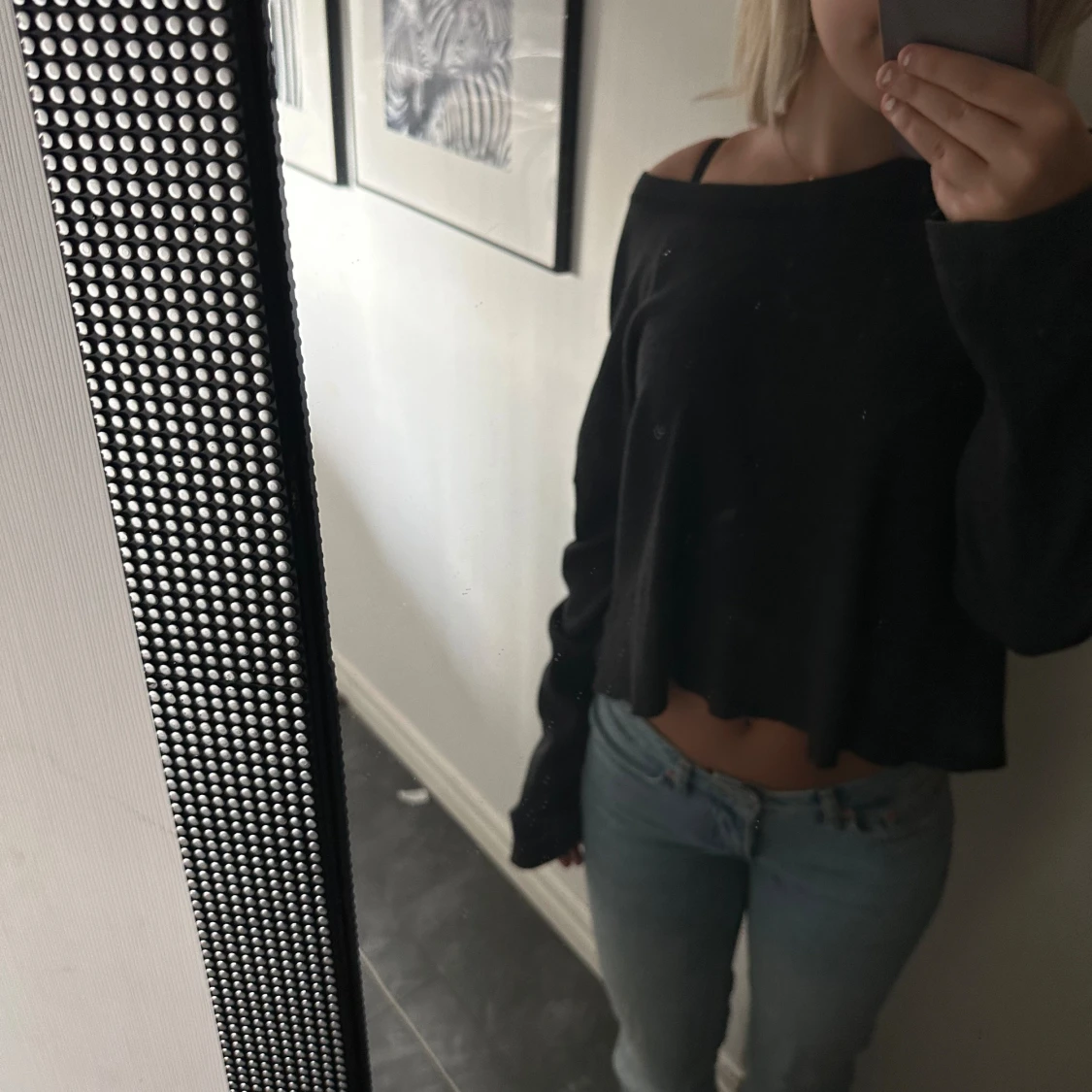 Grå/svart tröja - 90