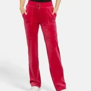 Röda juicy couture byxor som e köpta för 1150 och säljs för 750kr i storlek s