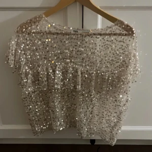 Glittrig zara topp - Supersnygg glittrig paljettopp😻Lägg prisförslag. Nypris 400 och slutsåld 