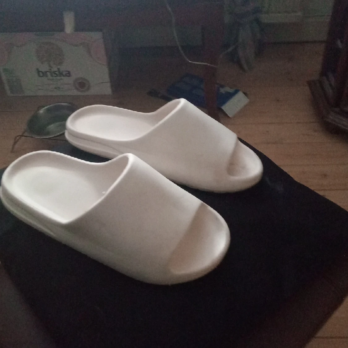 Adidas yeezy slides.