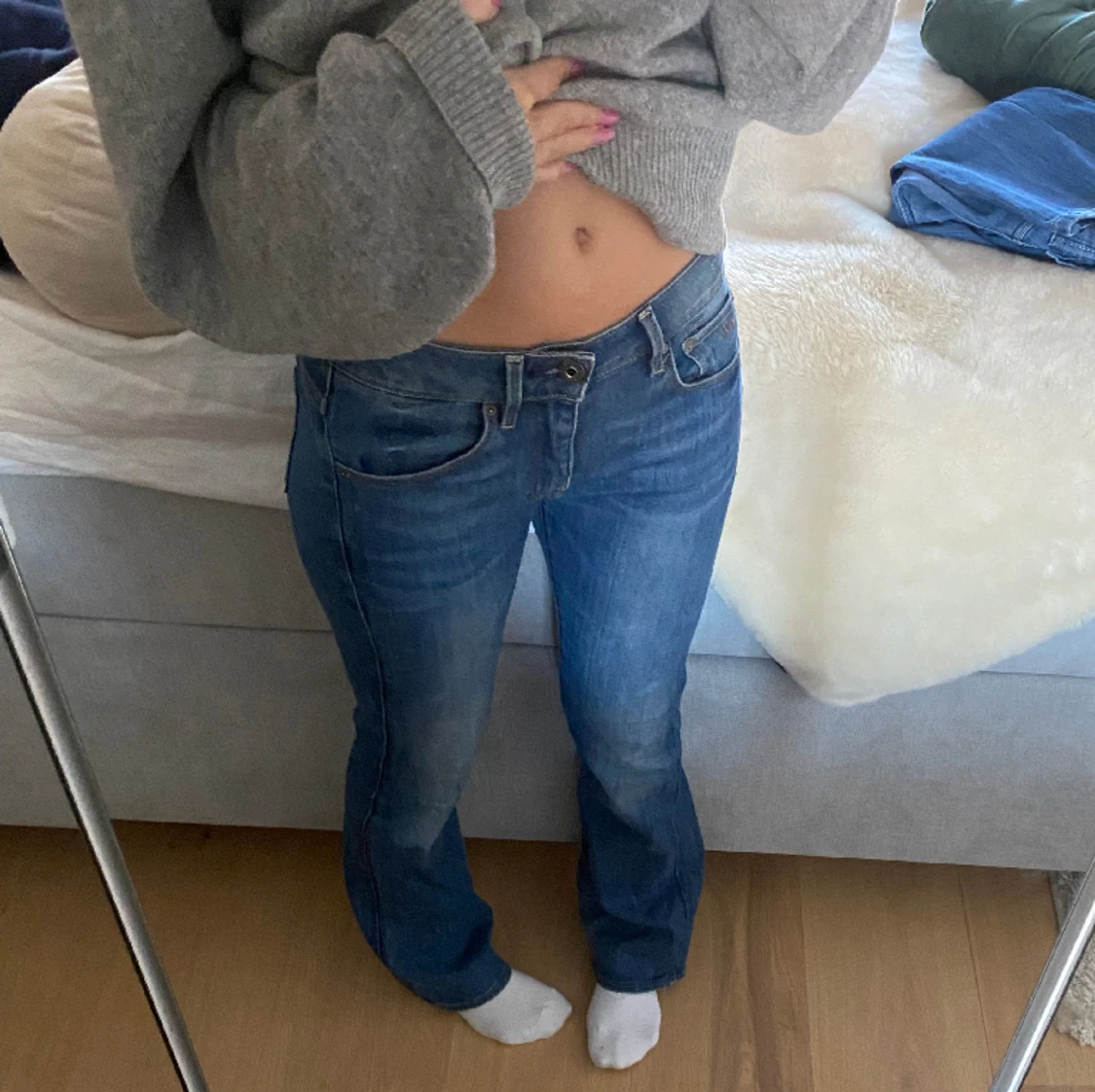 Lågmidjade bootcut jeans - 90