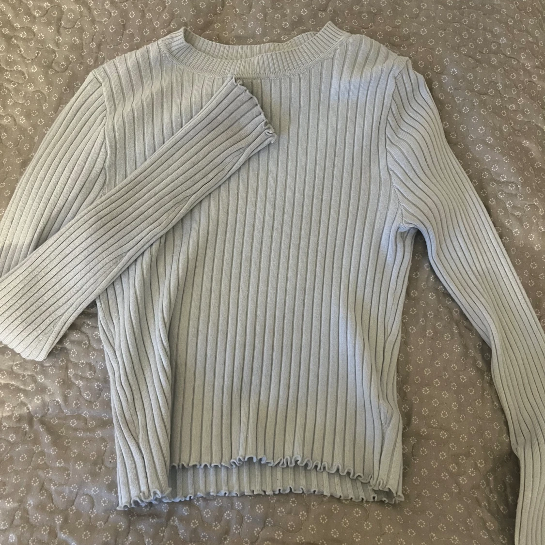 Långärmad blå tröja - 90