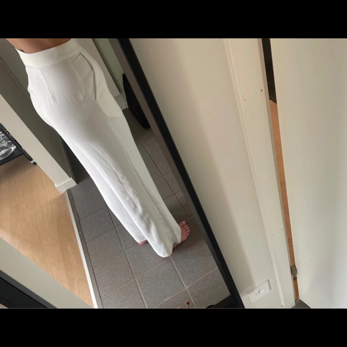 Snygga vita kostymbyxor  - 90