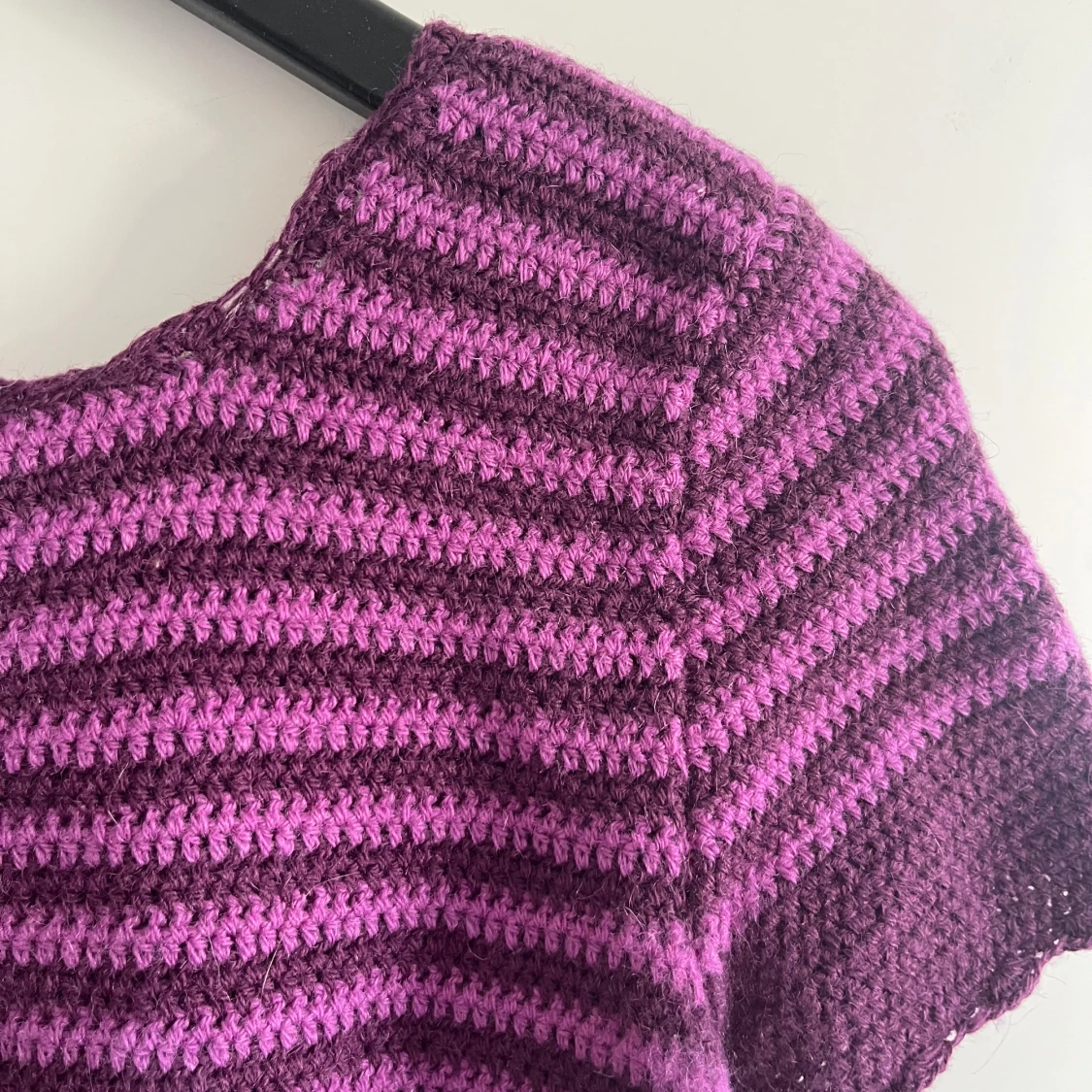 Virkad/stickad crochet topp - 90