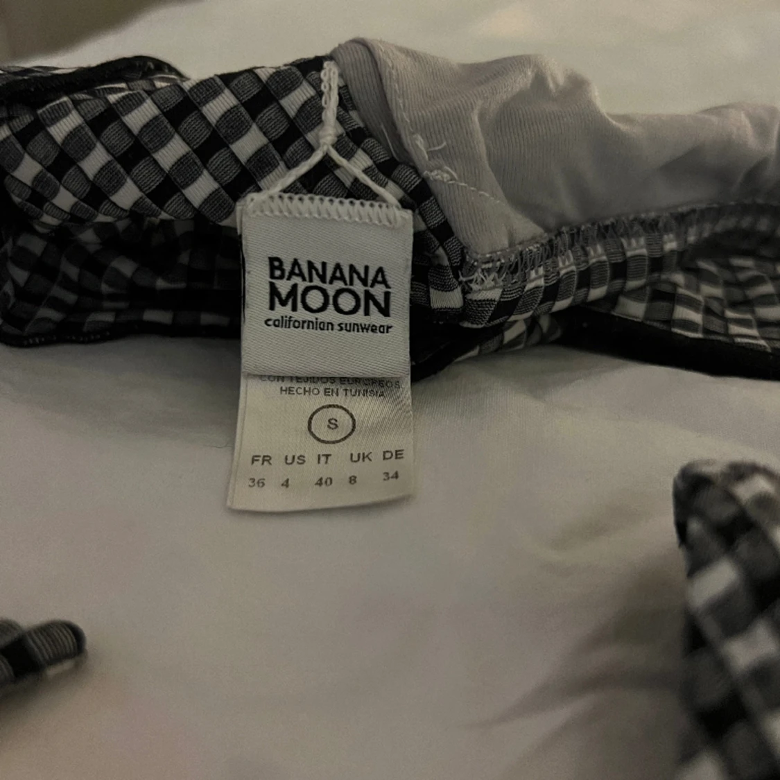 rutig bikini i svart och vitt - 91