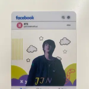 BTS Jin photocard för endast 100kr + frakt!, inga skador (utifrån det jag har sett), dm för mer info! 🫶