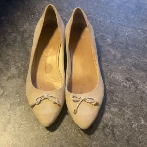 Balerina skor - Säljer dessa ballerina skor vet ej vart dom är köpta då jag köpte från nån av plick anväd skick men bra.