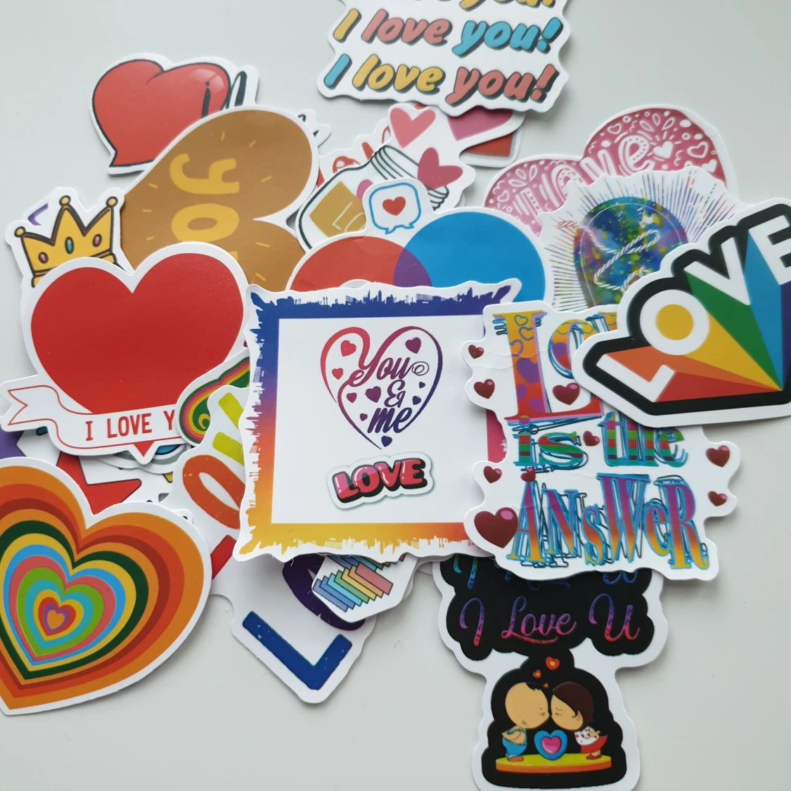 25st love, hjärtan klistermärken, stickers, pyssel