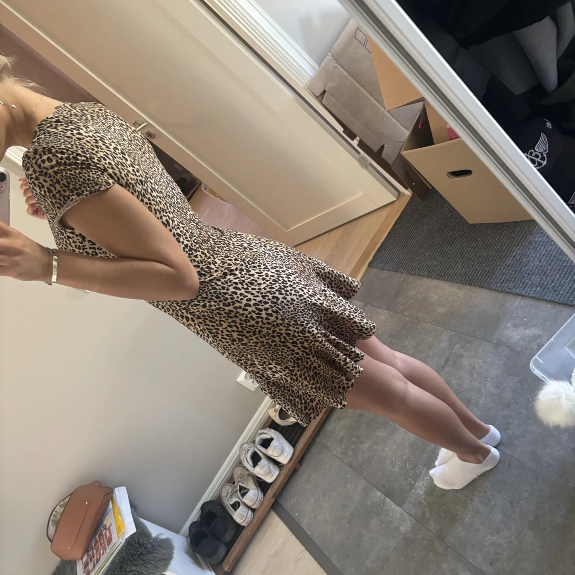 omlott leopard klänning - 91