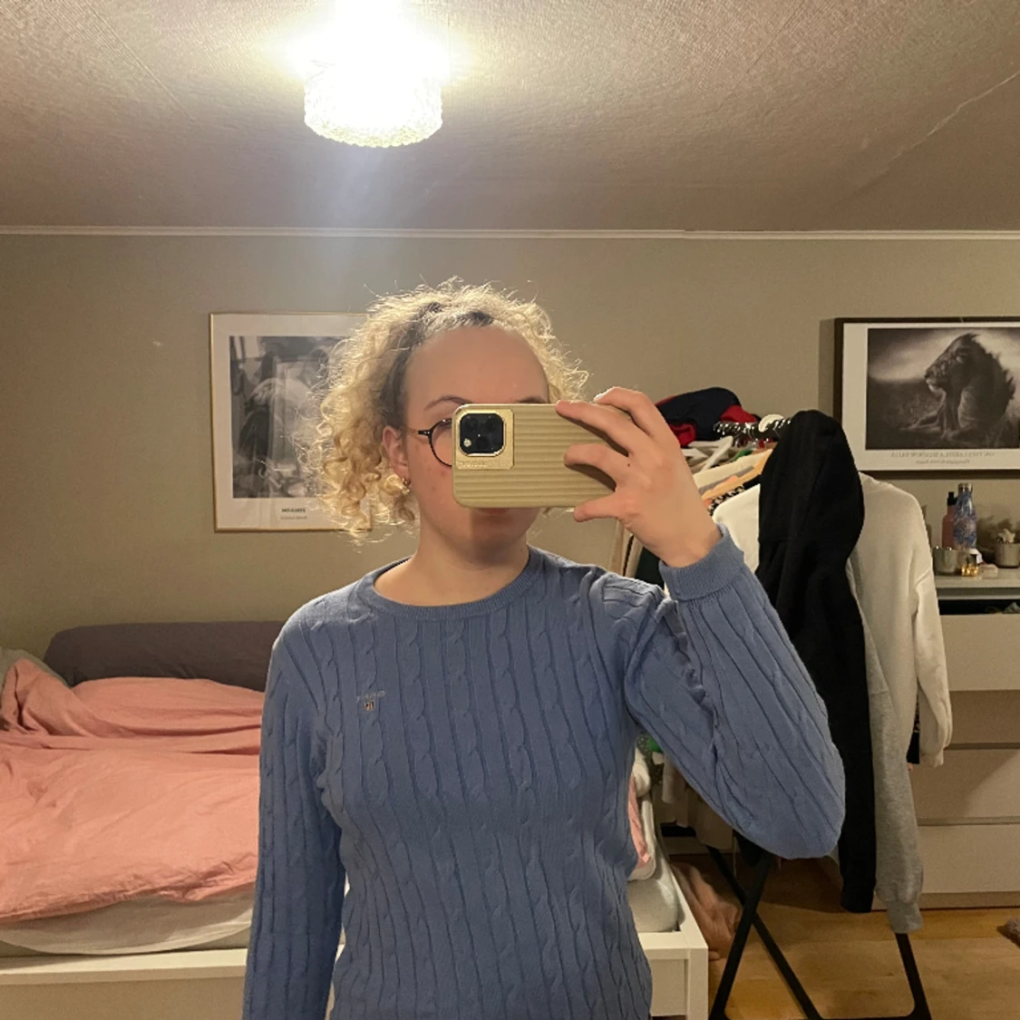 Ljusblå gant tröja 