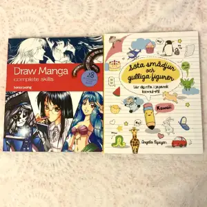 Säljer 2 lär dig rita manga böcker. Nypris för båda är eunt 300kr. Böckerna är i mycket bra skick. Priset kan diskuteras och köparen betalar för frakt 💗