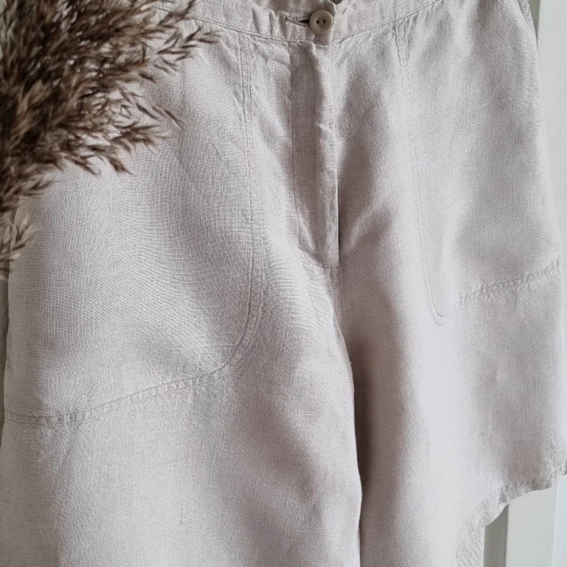 Bermudashorts i linne - 90