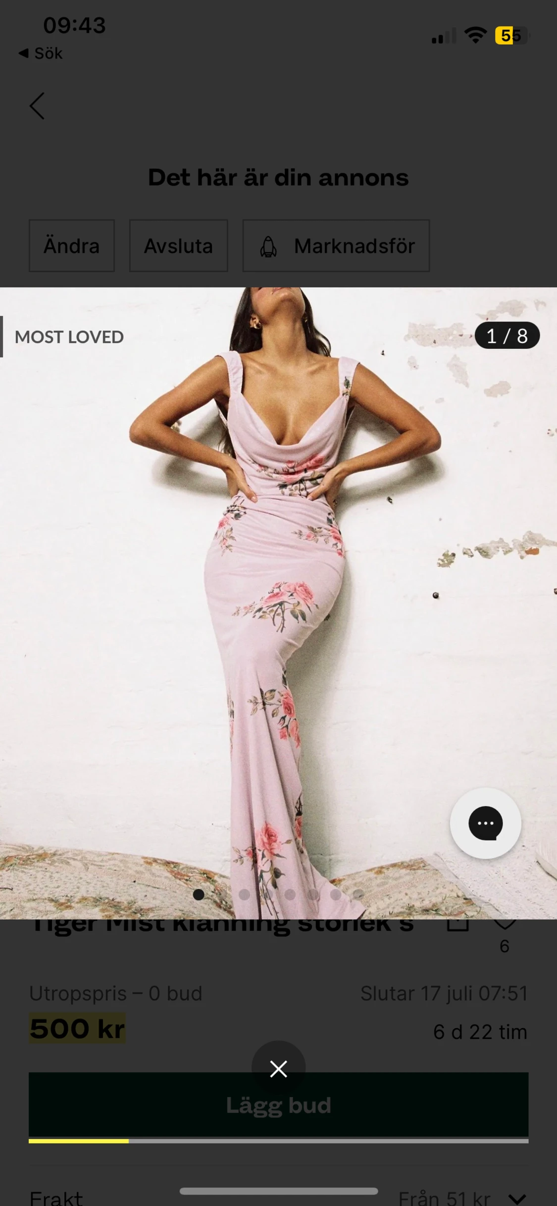 Klänning Tigermist stl s