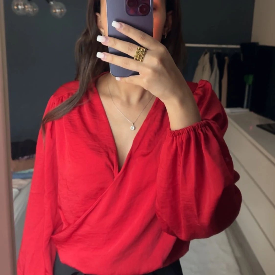 Röd blus från Bikbok - 90