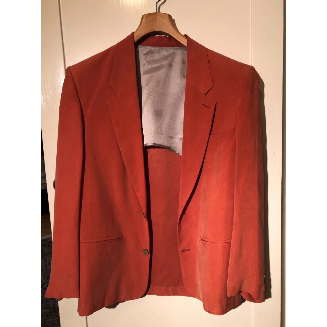 Korallfärgad sammetskavaj - 90