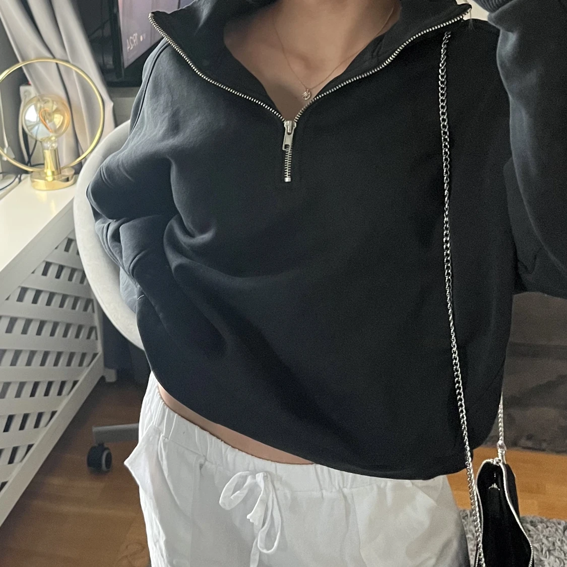Snygg svart zip sweatshirt 🖤🖤