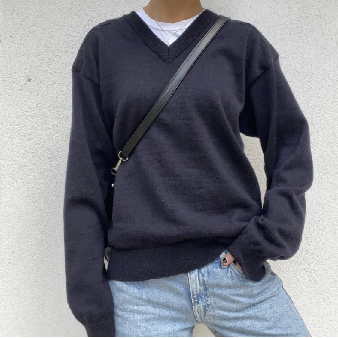 Marinblå tröja  - 90